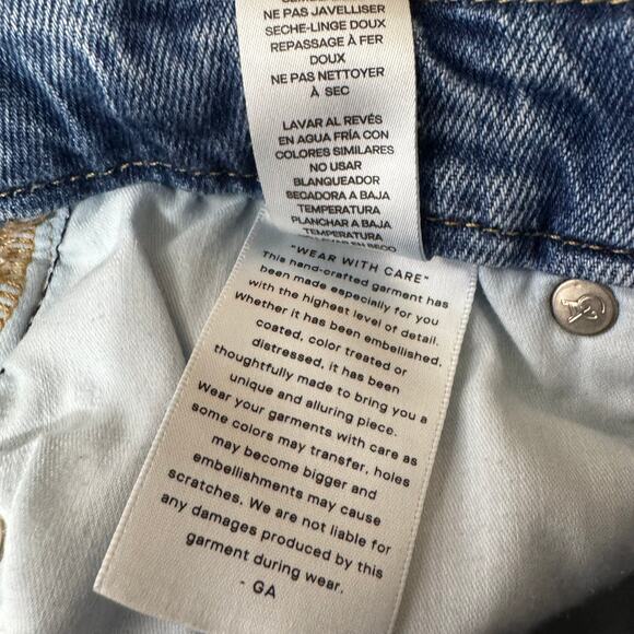 Good American Good Waist Distressed Jeans Size 4 in Indigo144 - Picture 11 of 11